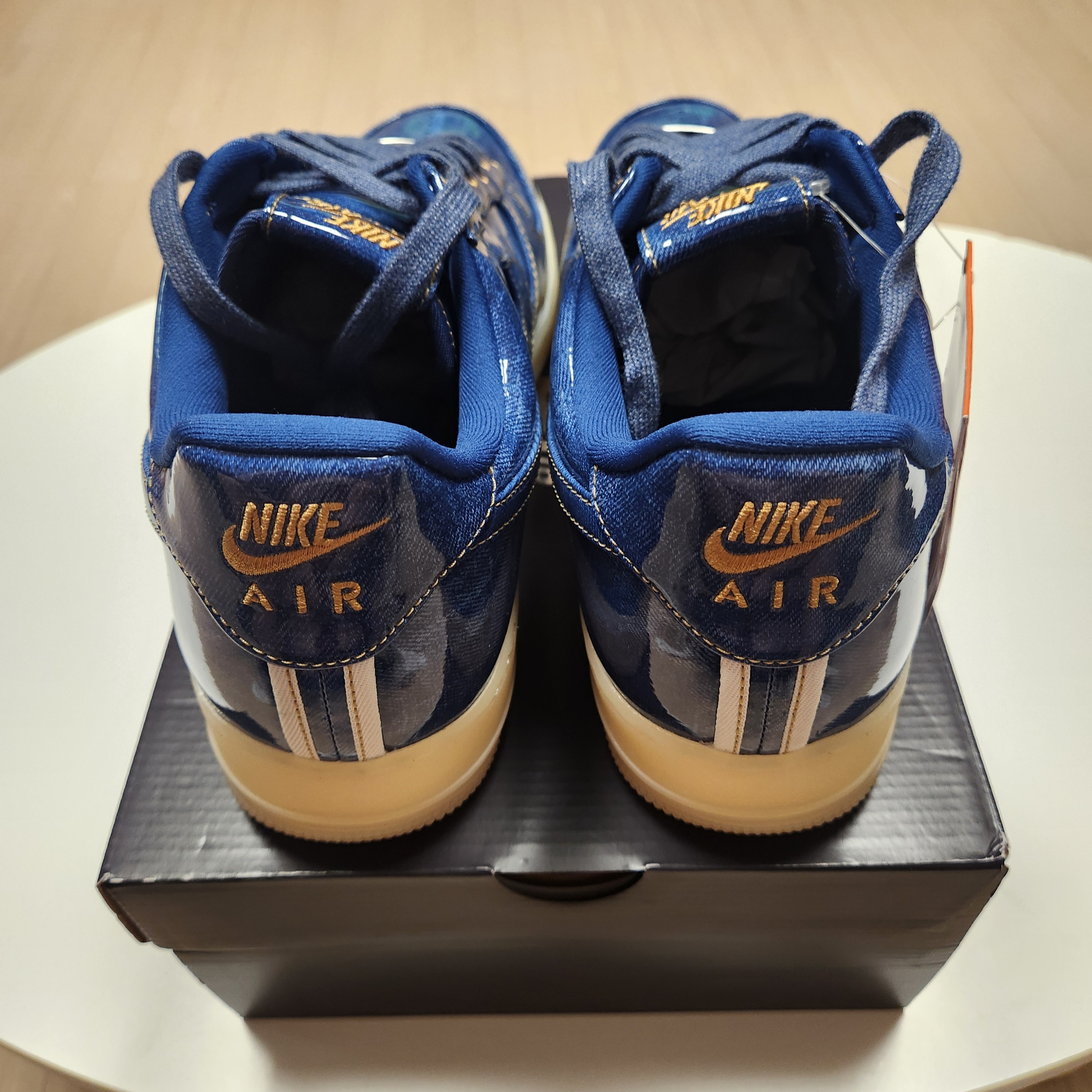 Nike Air Force 1 Retro Coastal Blue Black 착용 스타일 - 4