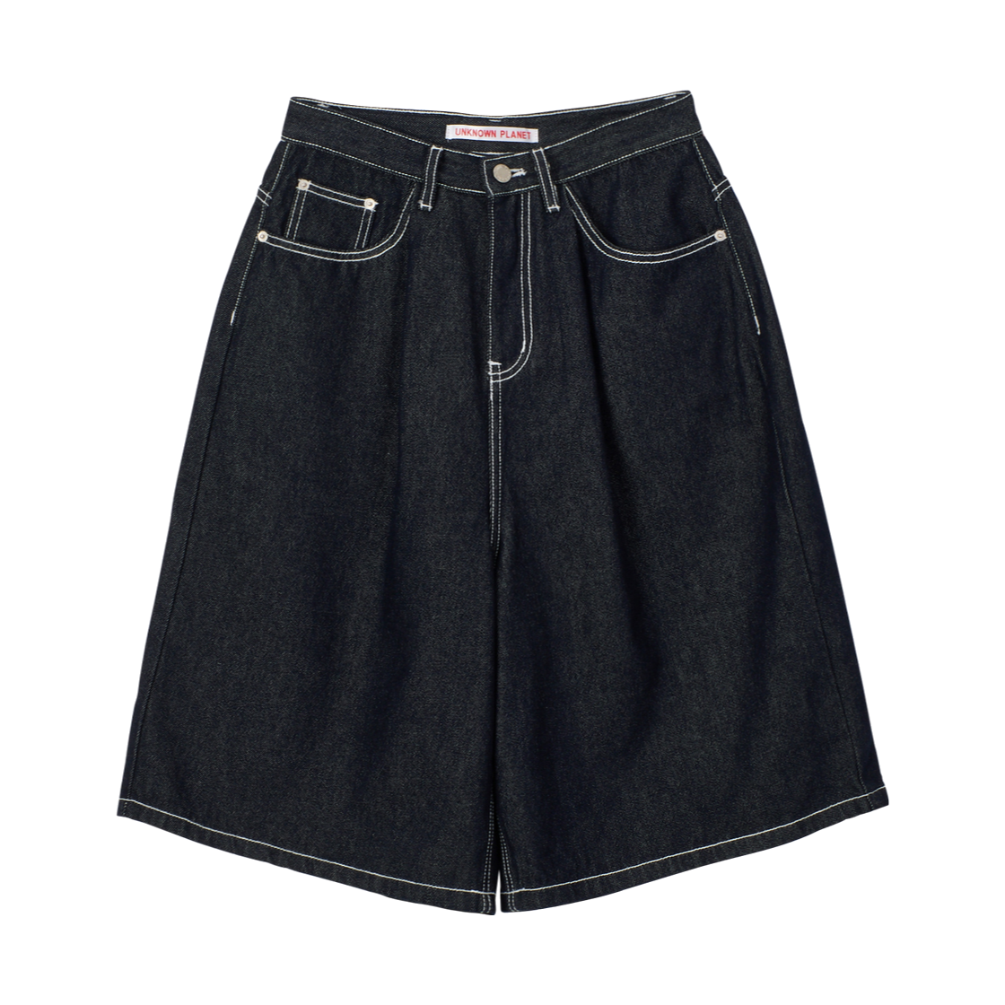 언노운플라넷 딥라이즈 볼륨 버뮤다 팬츠 인디고(UNKNOWN PLANET Deep Rise Volume Bermuda Pants Indigo)