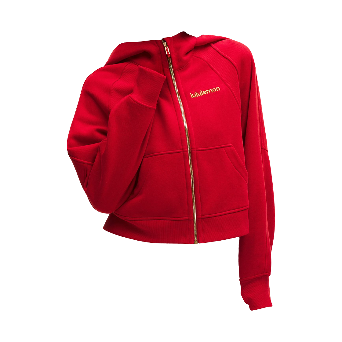 (W) 룰루레몬 루나 뉴 이어 스쿠바 오버사이즈 풀집 후드 옥스퍼드 레드((W) Lululemon Luna New Year Scuba Oversized Full-Zip Hoodie Oxford Red)