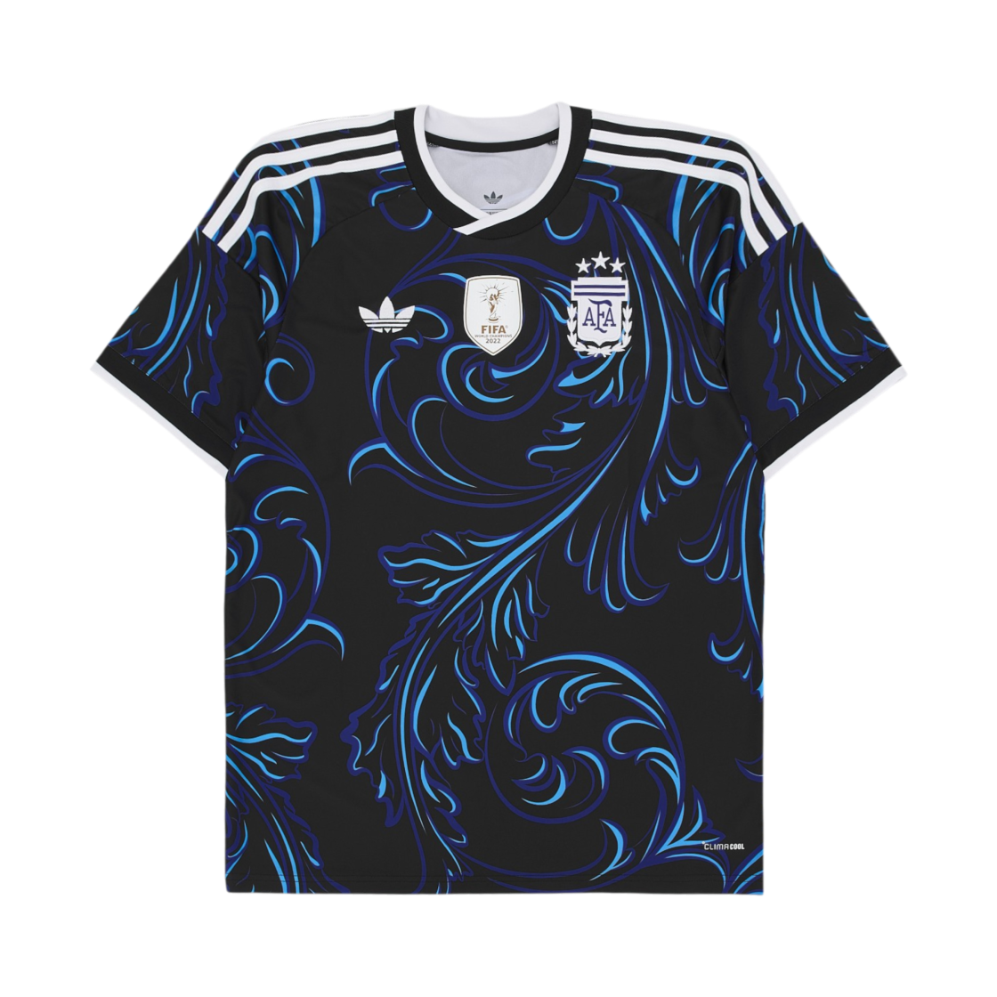 아디다스 아르헨티나 2026 어웨이 저지 블랙 루시드 블루 - KR 사이즈 (논 마킹 버전)(Adidas Argentina 2026 Away Jersey Black Lucid Blue - KR Sizing (Non Marking Ver.))
