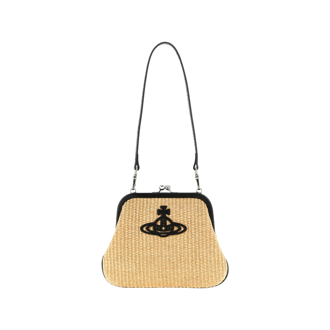 4B01001GW-W01D0-B402 Vivienne Westwood Raffia Clutch Beige