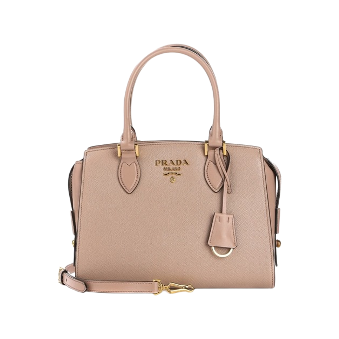 1BA164-2EDV-F0236 Prada Saffiano Leather Tote Bag Powder Pink