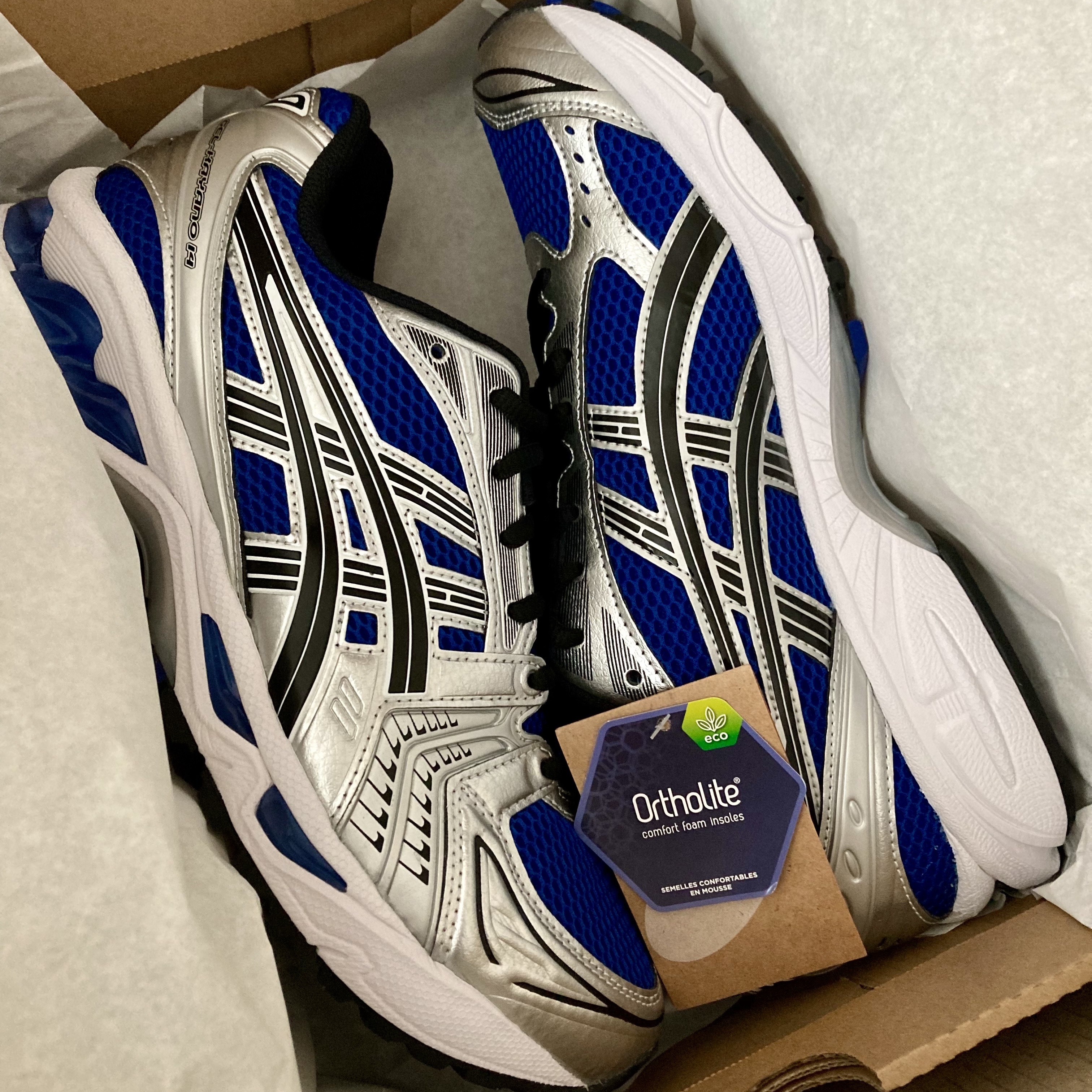 Asics Gel-Kayano 14 Monaco Blue Black 착용 스타일