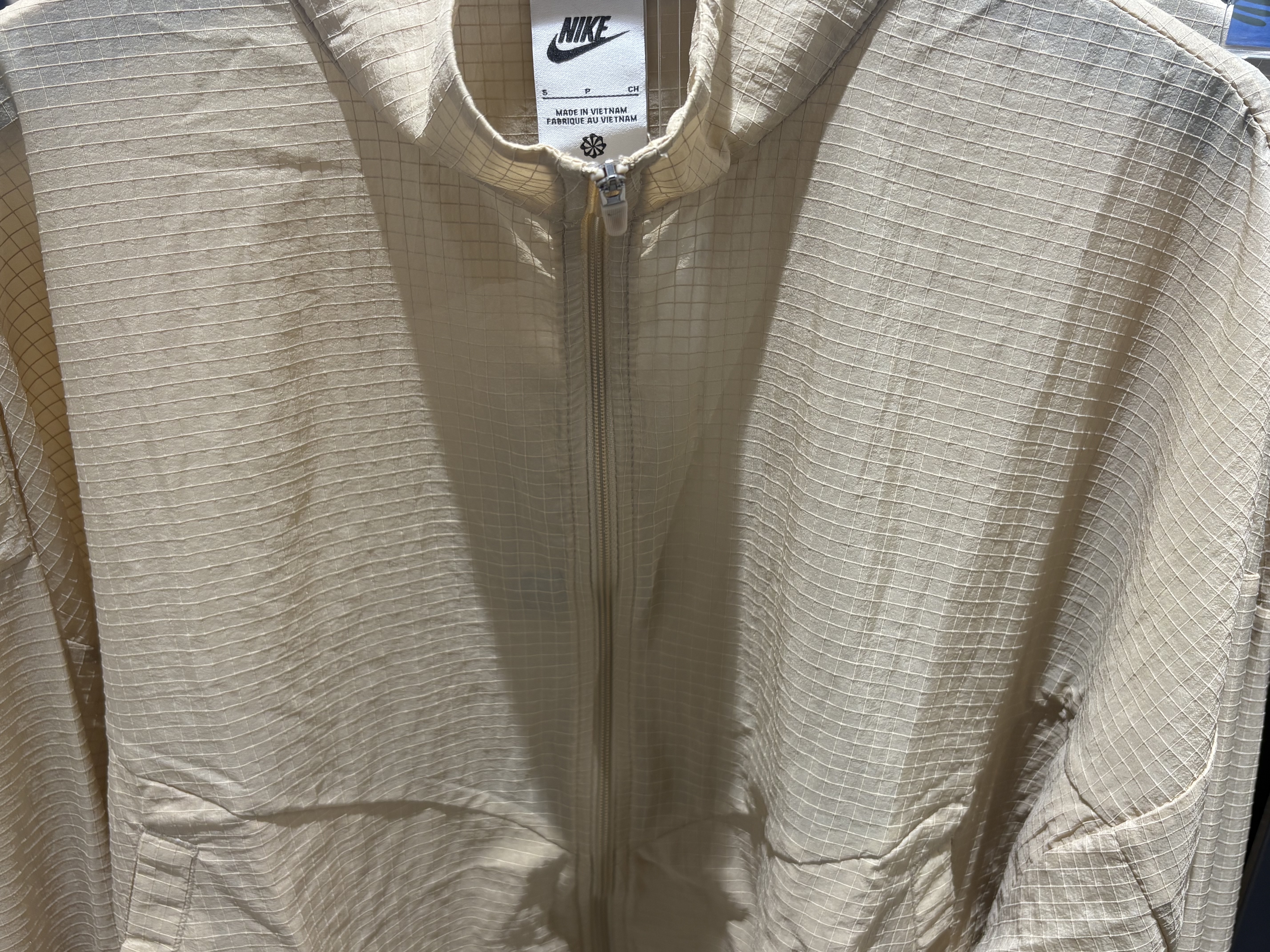 (W) NIke NSW Oversized Lightweight Ripstop Jacket Linen - Asia 착용 스타일