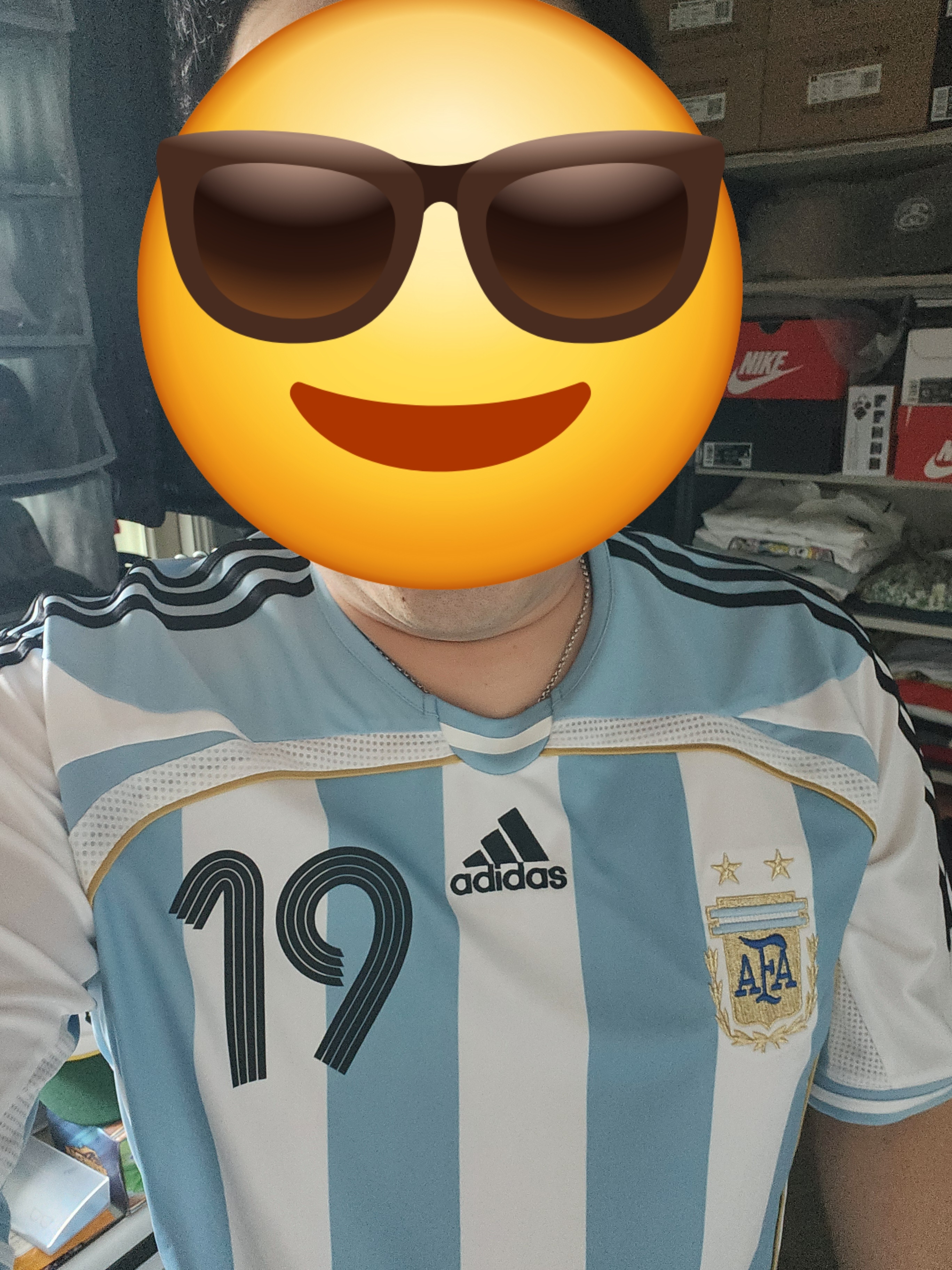 Adidas Argentina 2006 Home Jersey Messi White (Marking Ver.) - KR Sizing 착용 스타일