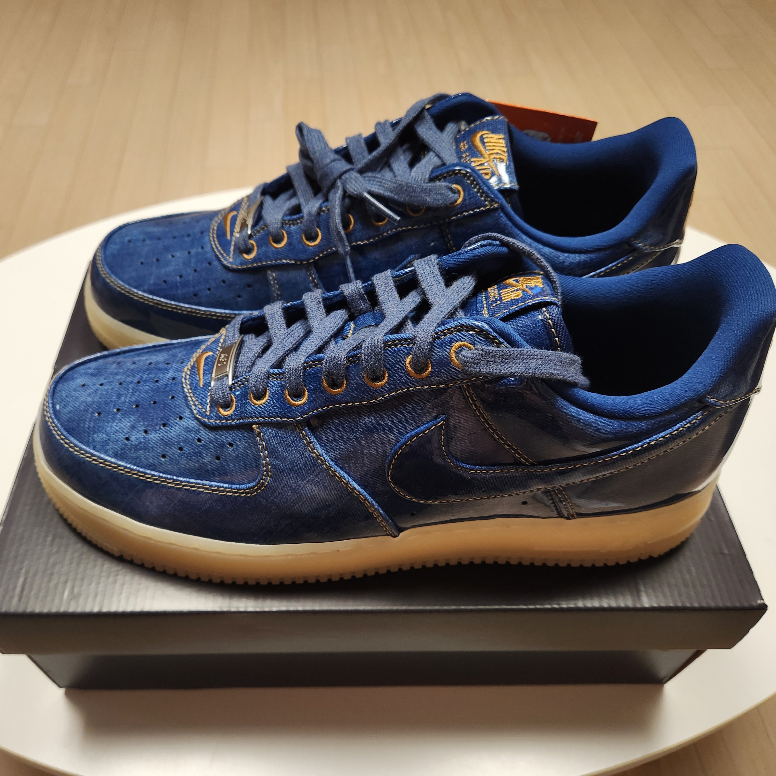 Nike Air Force 1 Retro Coastal Blue Black 착용 스타일 - 2