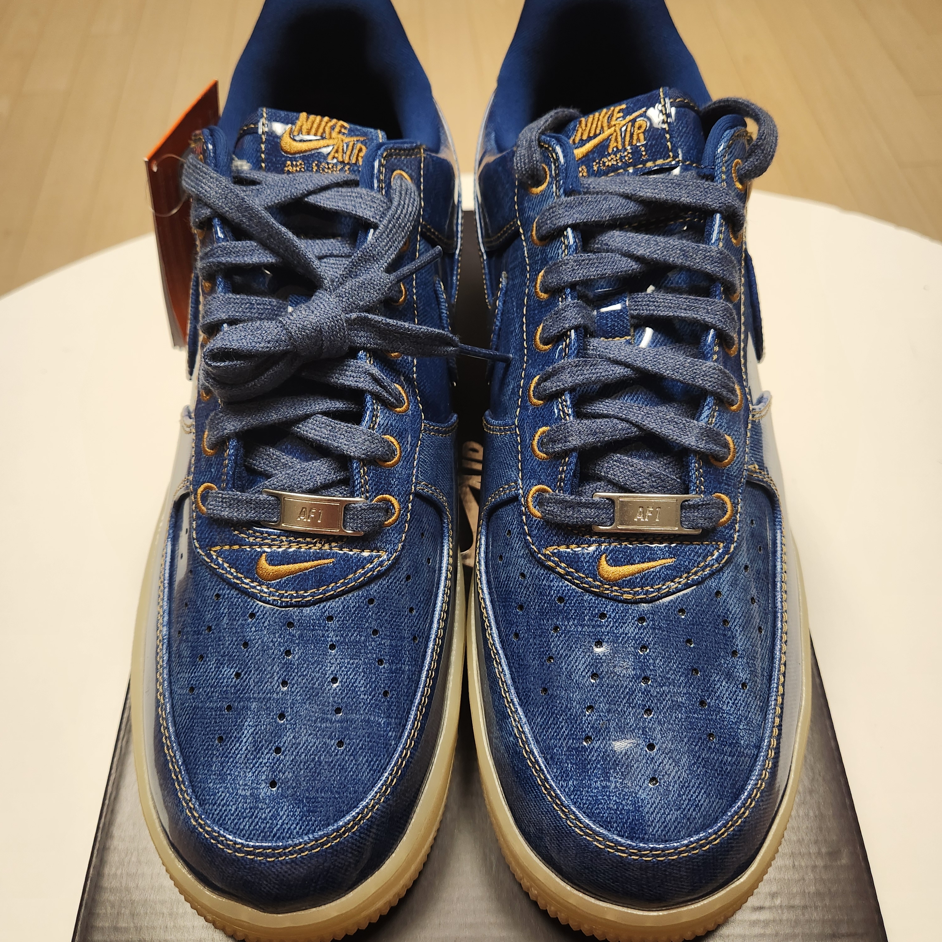 Nike Air Force 1 Retro Coastal Blue Black 착용 스타일 - 3