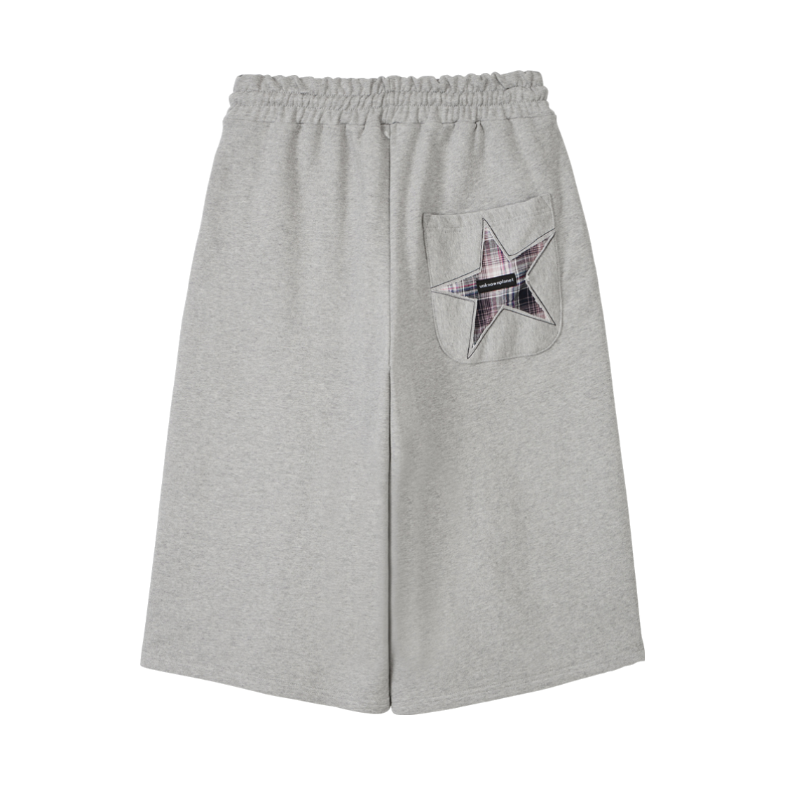 언노운플라넷 별체크 아플리케 스웻 쇼츠 그레이(UNKNOWN PLANET Star Check Applique Sweat Shorts Gray) - 2