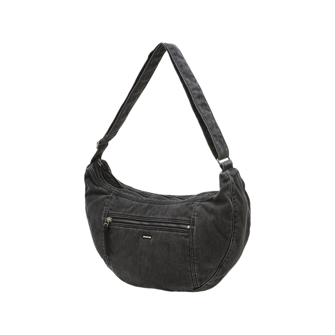 JUBA6F114G2 Jillstuart Men's Acc Washed Dark Gray Denim Hobo Crossbody Bag