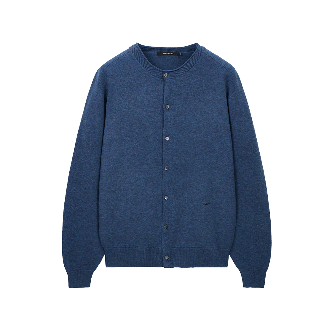 지오송지오 타임리스 홀가먼트 카라리스 가디건 블루 ZI2KT293BL(ZIOSONGZIO Timeless Wholegarment Collarless Cardigan Blue)
