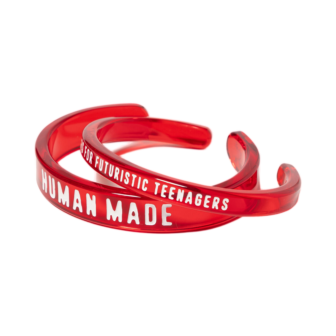 HM31GD207 Human Made Acrylic Bangle Set Red