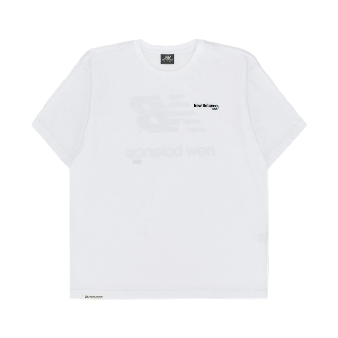 뉴발란스 에센셜 빅 로고 티셔츠 화이트 그린(New Balance Essential Big Logo T-Shirt White Green) - 2