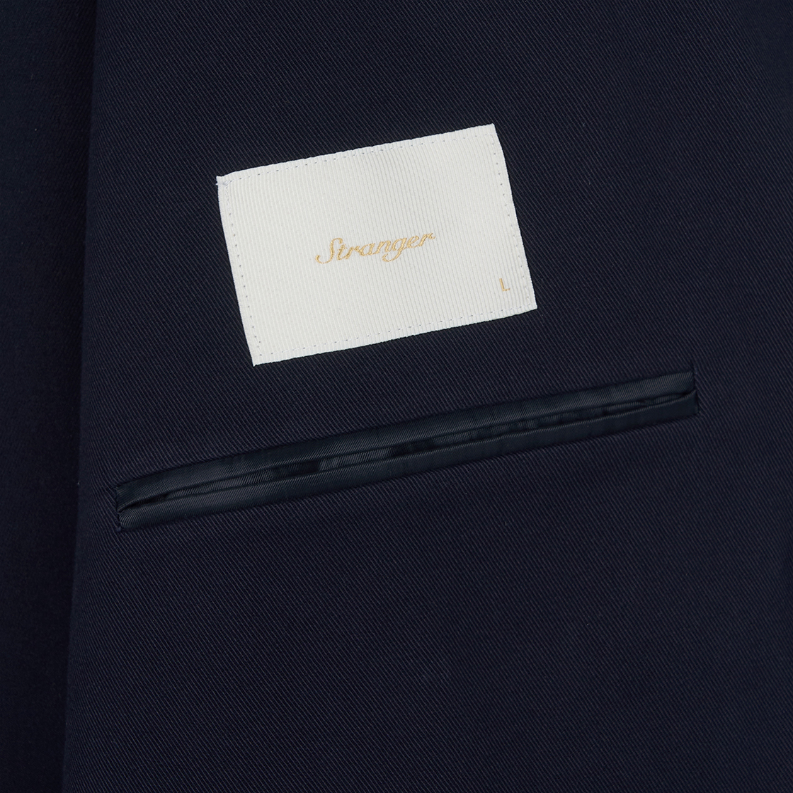 스트레인저 레귤러 핏 스트레치 코튼 하프 블레이저 네이비(Stranger Regular Fit Stretch Cotton Half Blazer Navy) - 5