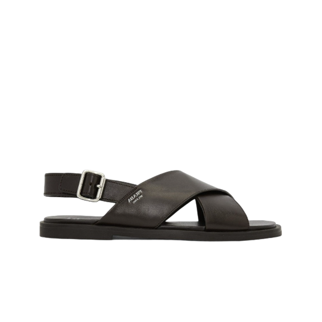 2X3163-070-F0003 Prada Small Side Logo Crossed Sandals Brown