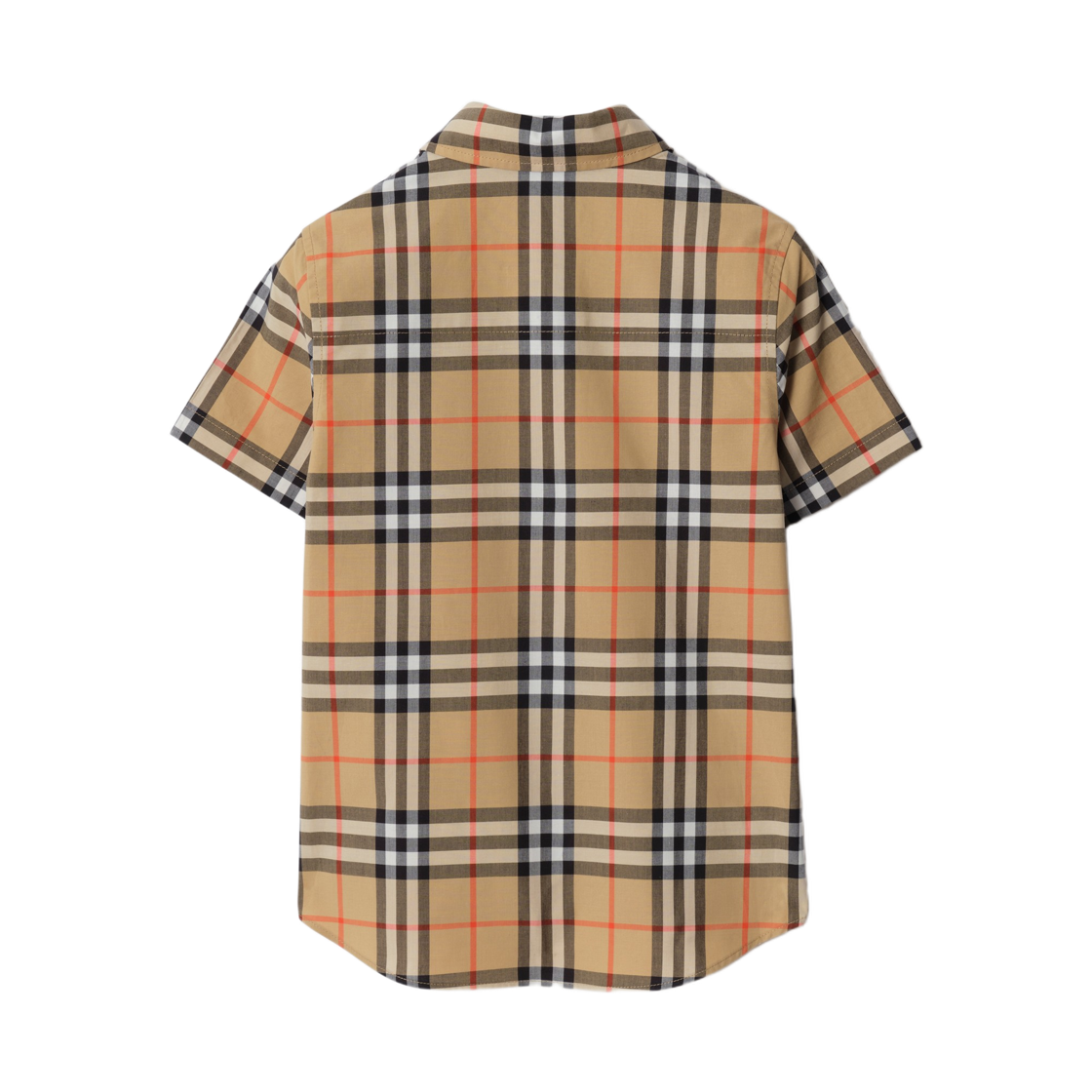 (키즈) 버버리 체크 코튼 셔츠 샌드 베이지((Kids) Burberry Check Cotton Shirt Sand Beige) - 2