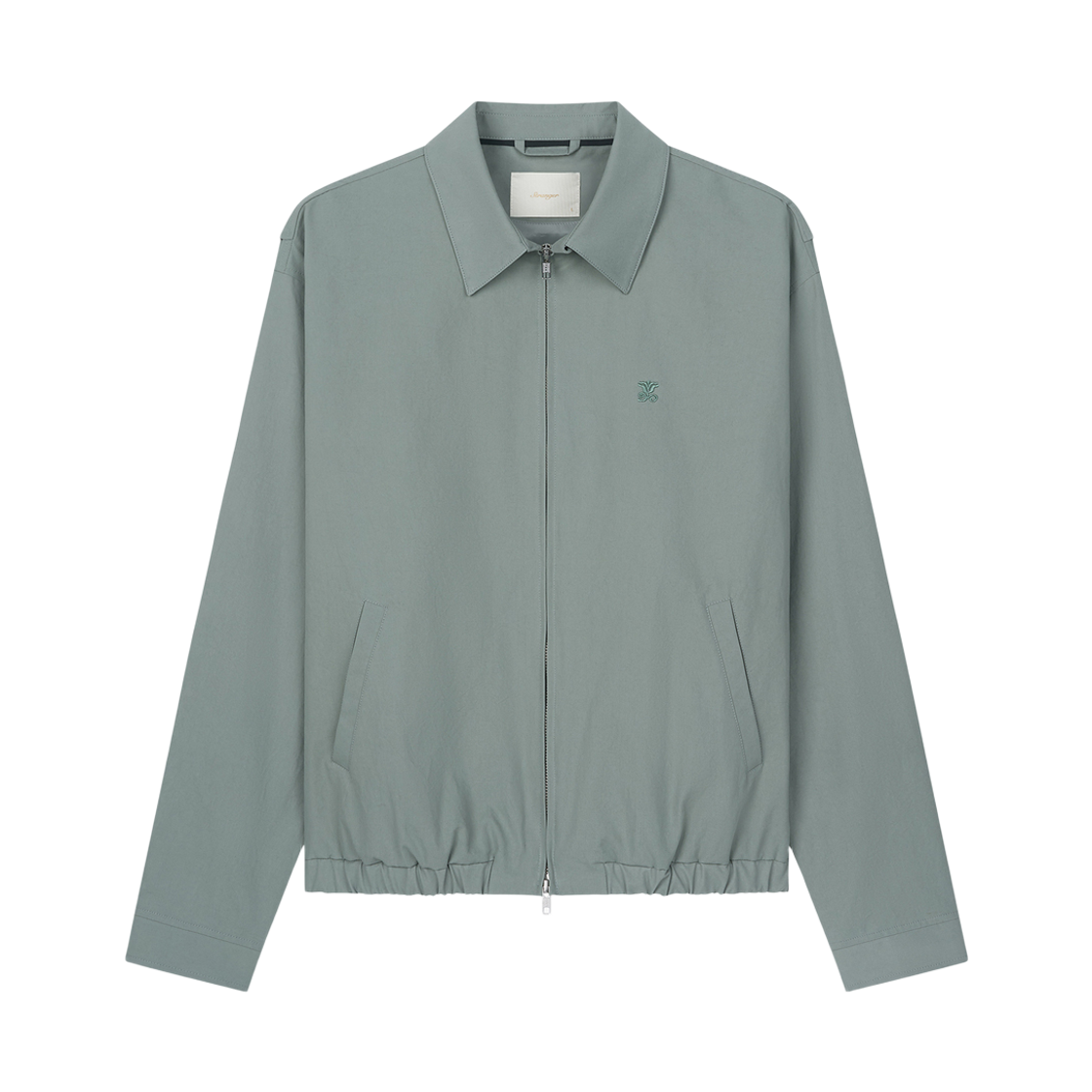 0026SROM003DMT Stranger Regular Fit Symbol Cotton Harrington Jacket Dark Mint