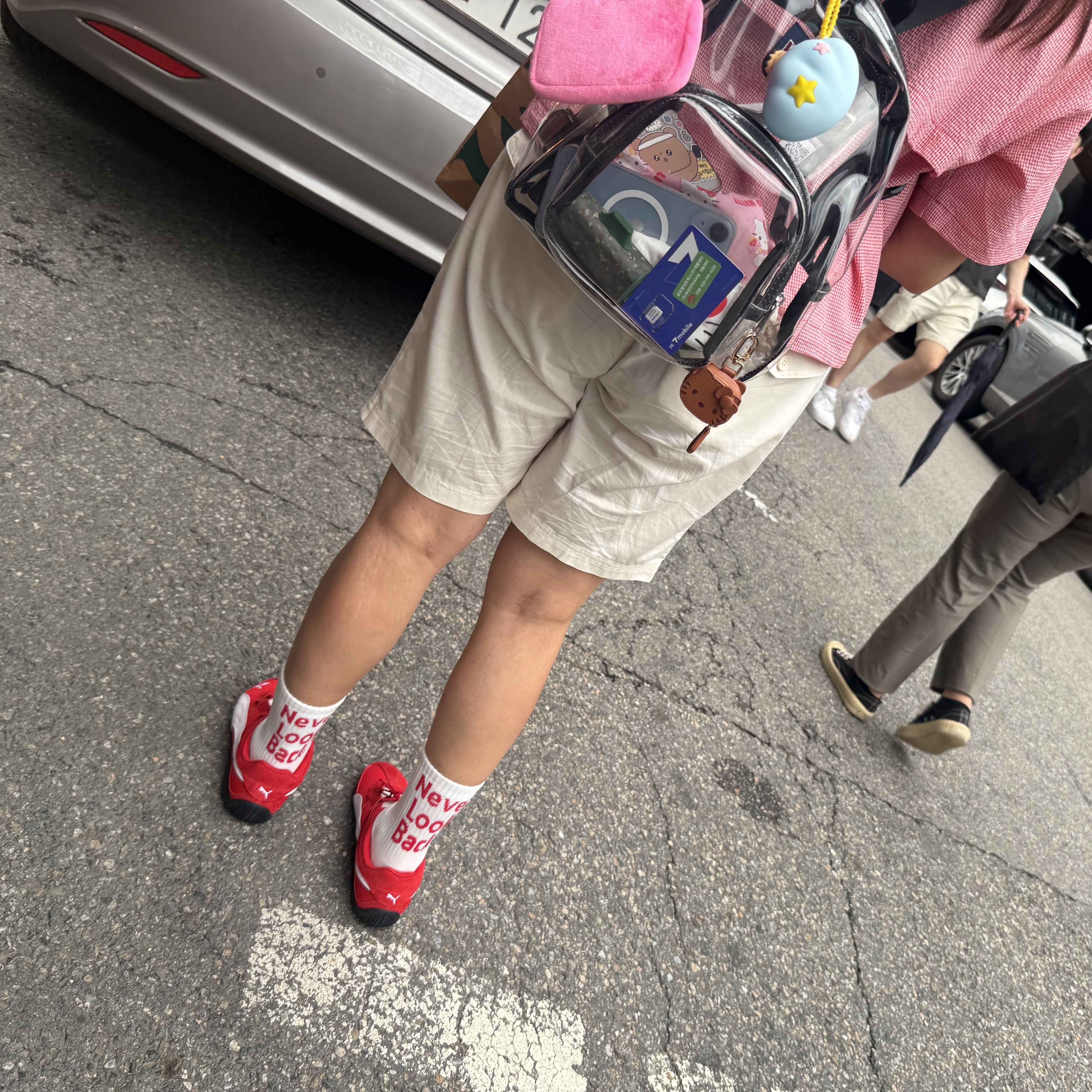 Jansport Clear Mini Pack Clear, (W) Puma Speedcat Go For All Time Red Puma White 착용 스타일 - 1