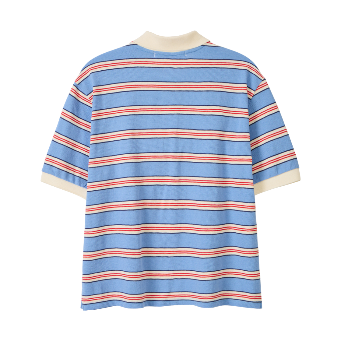 언노운플라넷 레트로 멀티 스트라이프 카라티 블루(UNKNOWN PLANET Retro Multi Stripe Polo Shirt Blue) - 2