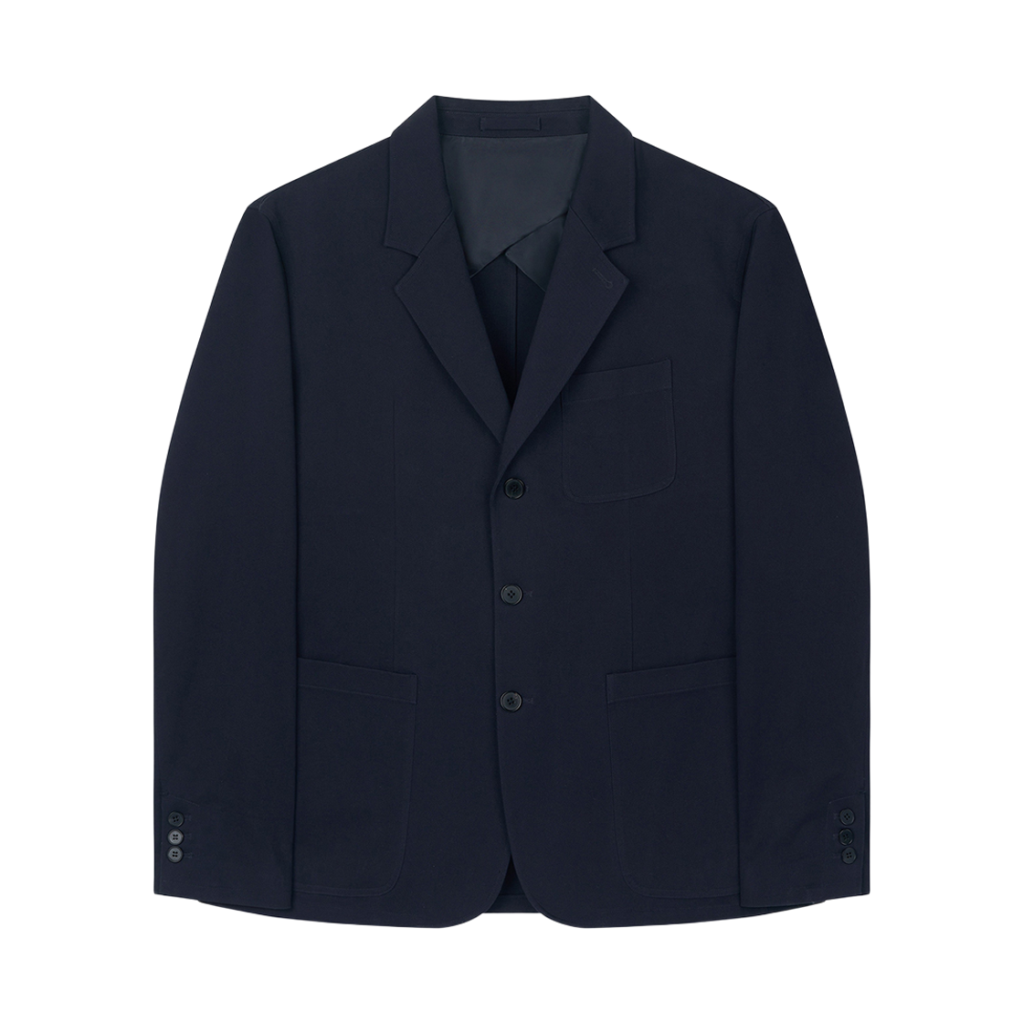 스트레인저 레귤러 핏 스트레치 코튼 하프 블레이저 네이비(Stranger Regular Fit Stretch Cotton Half Blazer Navy)