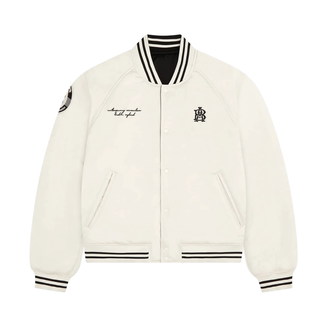 [KREAM 단독] 어바웃 블랭크 리버시블 새틴 자켓 블랙 에크루 - 26FW([KREAM 단독] About:Blank Reversible Satin Jacket Black Ecru - 26FW)