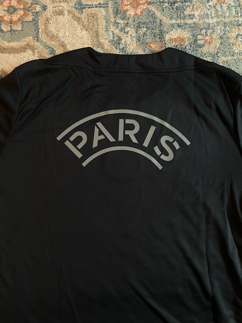 Jordan x Paris Saint-Germain Strike Fourth Dri-Fit Football Short Sleeve Top Off Noir Particle Grey (IB3645-045) (Non Marking Ver.) 착용 스타일 - 7