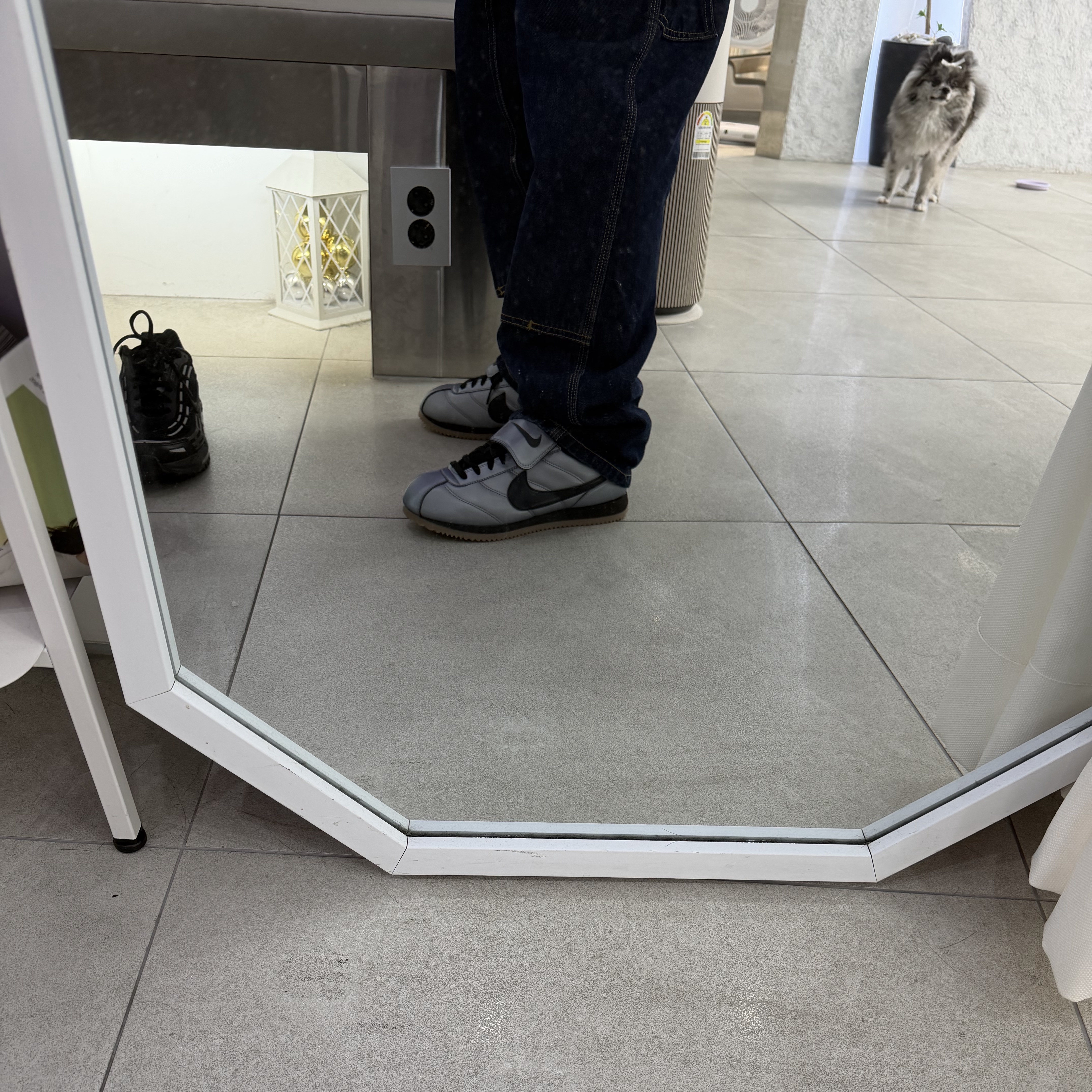Nike Cortez Leather SE Metallic Cool Grey Black 착용 스타일