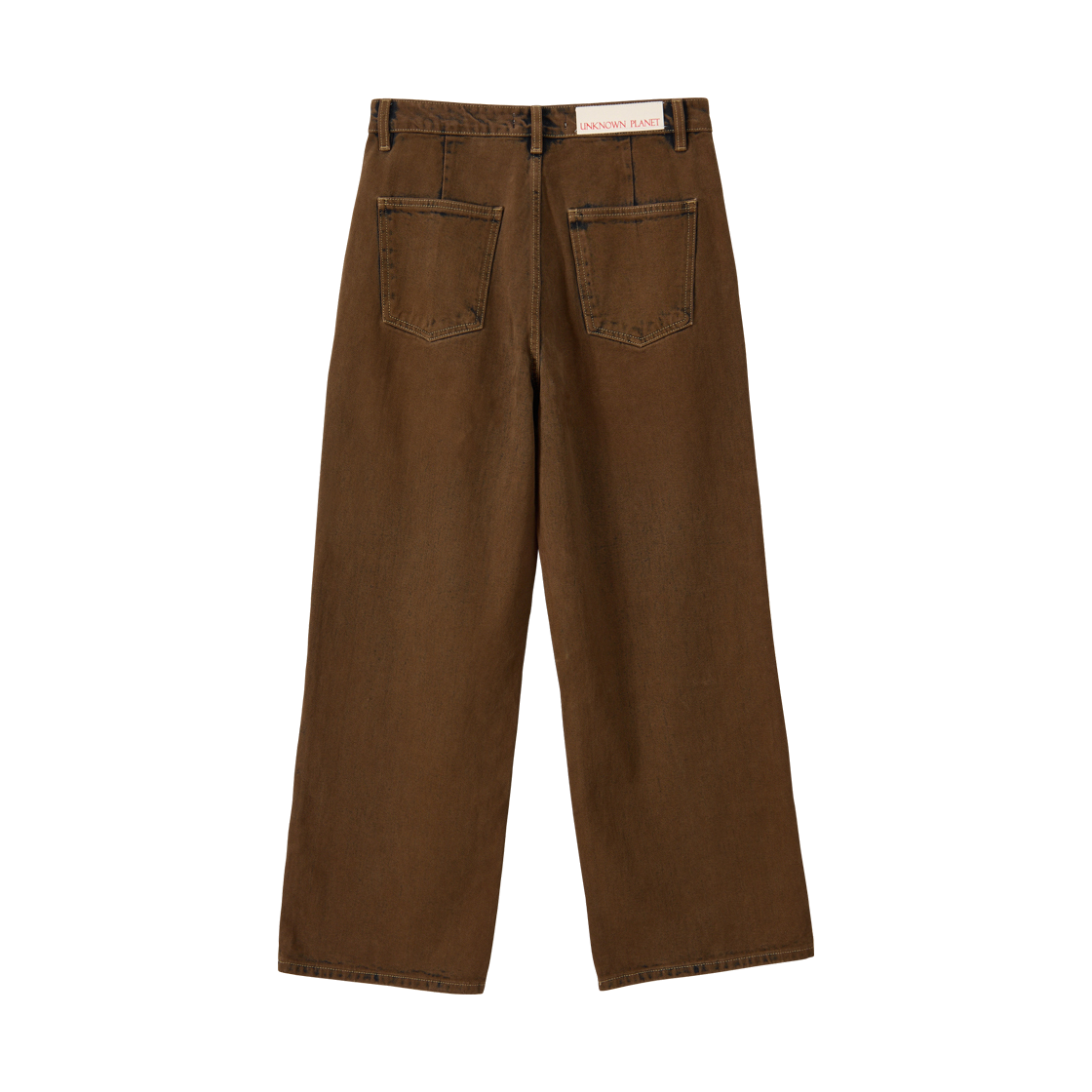 언노운플라넷 커스텀 원턱 다잉 팬츠 브라운(UNKNOWN PLANET Custom One-Tuck Dying Pants Brown) - 2