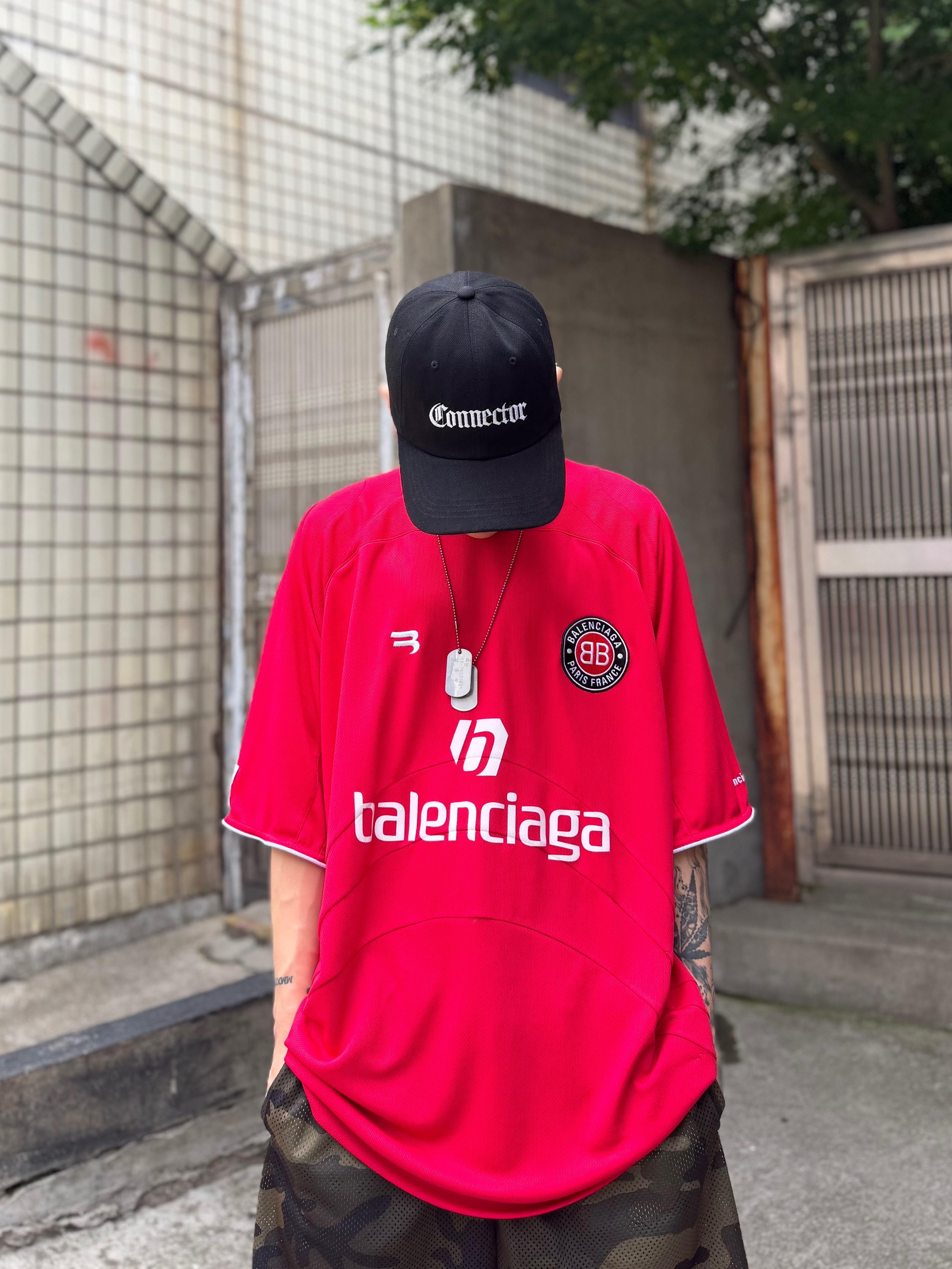AX CONNECTION Connector Embroidered Cap Black 착용 스타일 - 7