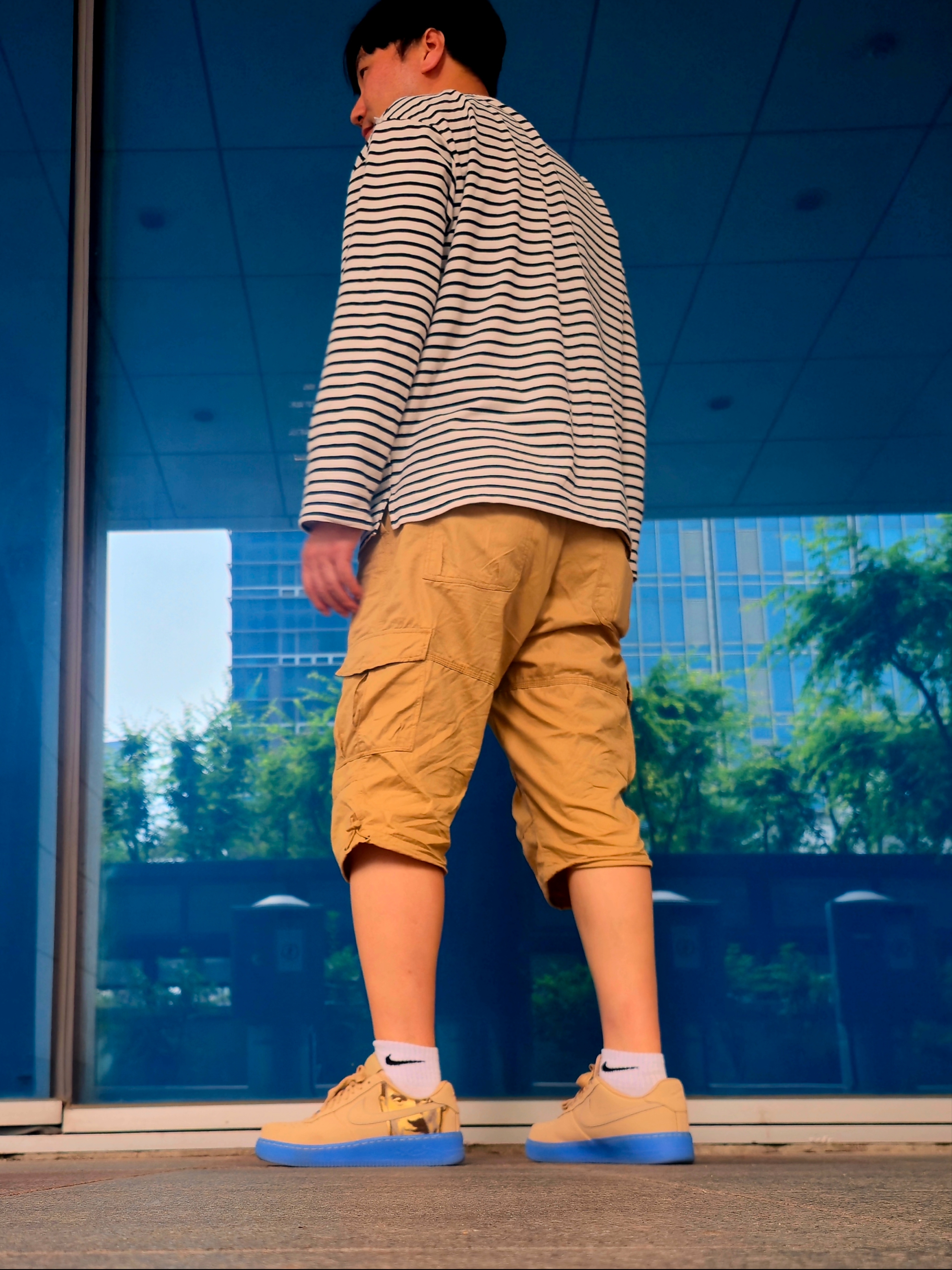 General Idea Woman Long Sleeve Border T-Shirts Navy, Nike x Kobe Bryant Air Force 1 Low Protro Linen and University Blue 착용 스타일