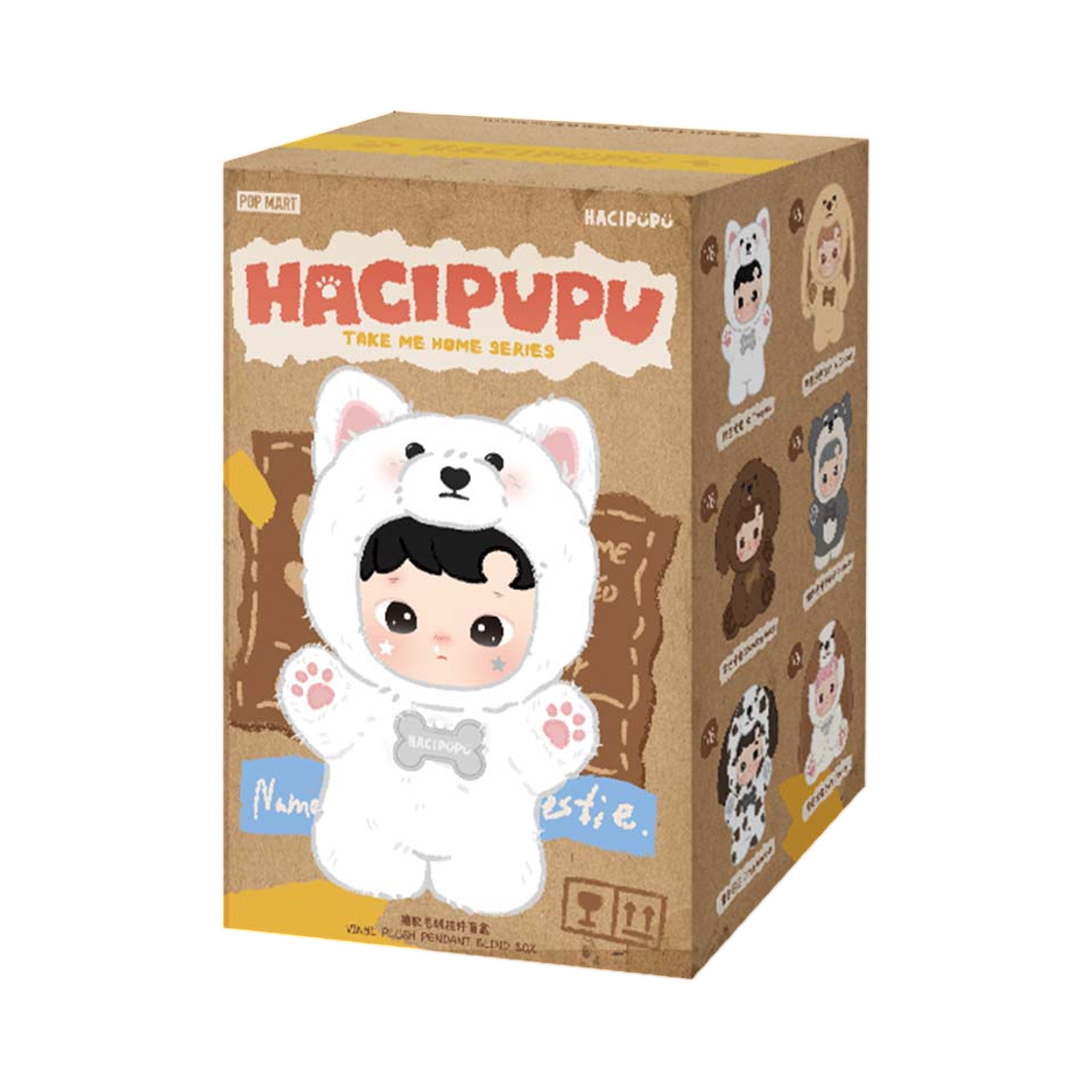 - Pop Mart Hacipupu Take Me Home Series Vinyl Plush Pendant Sealed Case (1 Blind Box)