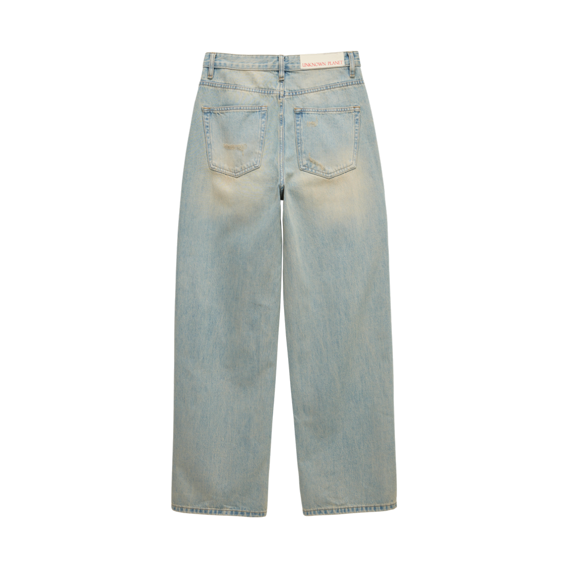 언노운플라넷 세미 와이드 슬릿 데님 팬츠 샌드블루(UNKNOWN PLANET Semi-wide slit denim pants sand blue) - 2