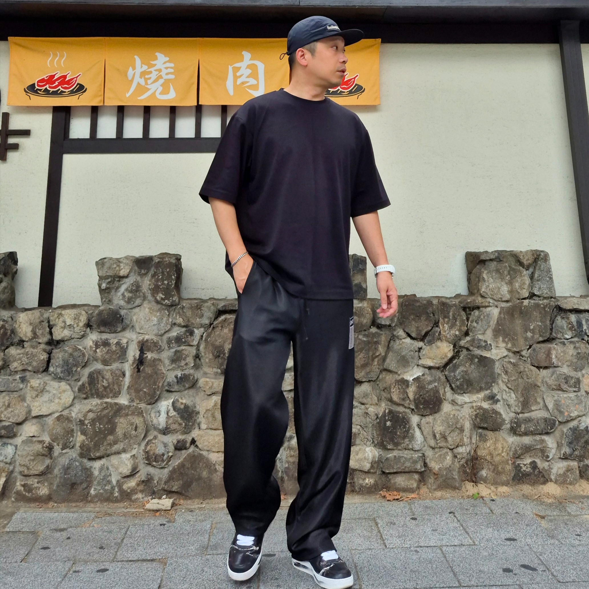 Nike x Peaceminusone Air Force 1 Low Para-Noise 3.0 Black and Multicolor 착용 스타일 - 1