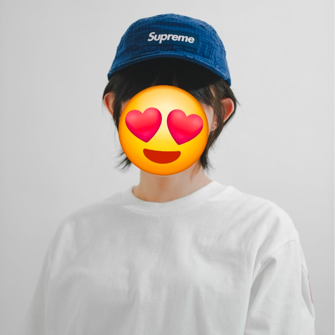Supreme Monogram Gingham Camp Cap Navy - 26SS 착용 스타일