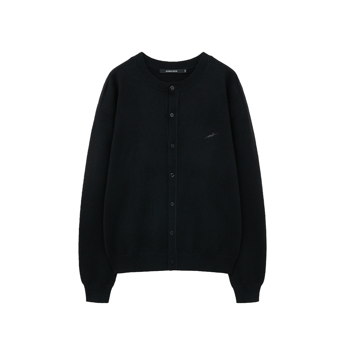 지오송지오 홀가먼트 카라리스 가디건 블랙 ZI6KT794BK(ZIOSONGZIO Wholegarment Collarless Cardigan Black) - 1