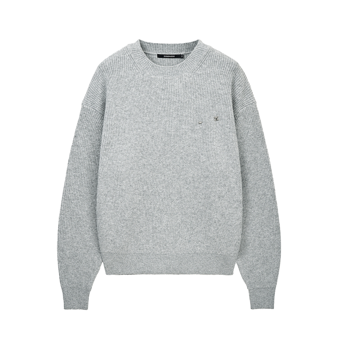 지오송지오 다다이즘 아트워크 리브드 크루넥 니트 그레이 ZI2KT209GY(ZIOSONGZIO Dadaism Artwork Ribbed Crewneck Knit Grey) - 2