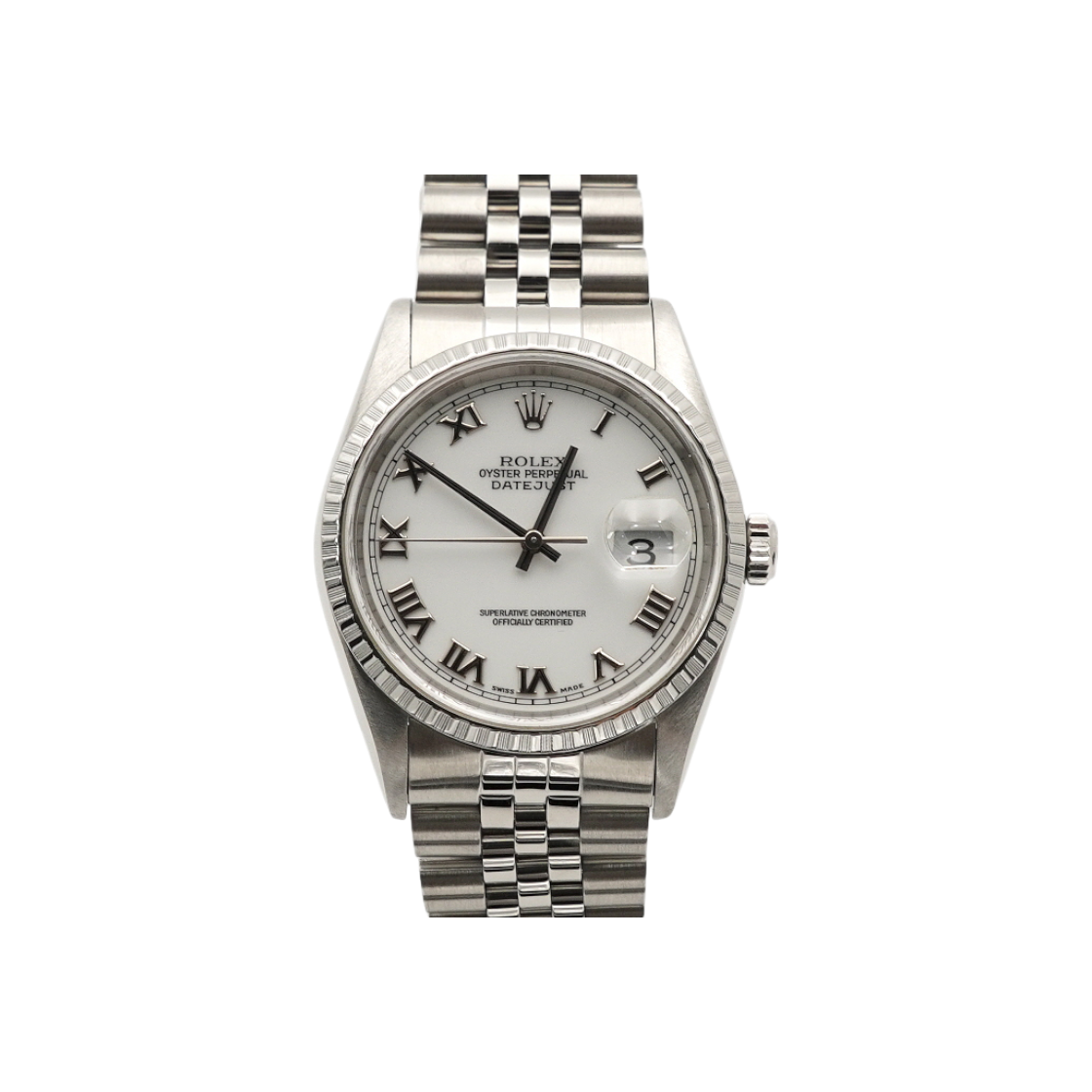 롤렉스 16220 데이저스트 화이트로만 36mm 스틸 남성 시계aa64814(Rolex Datejust Steel Watch White Roman Dial Model 16220) - 1