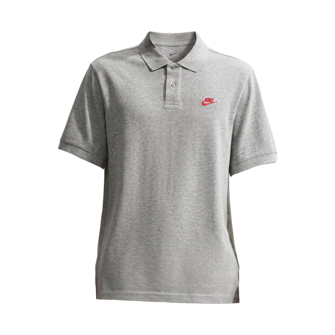 FN3895-064 Nike Club Short Sleeve Polo Shirt Dark Grey Heather Light Smoke Grey - Asia