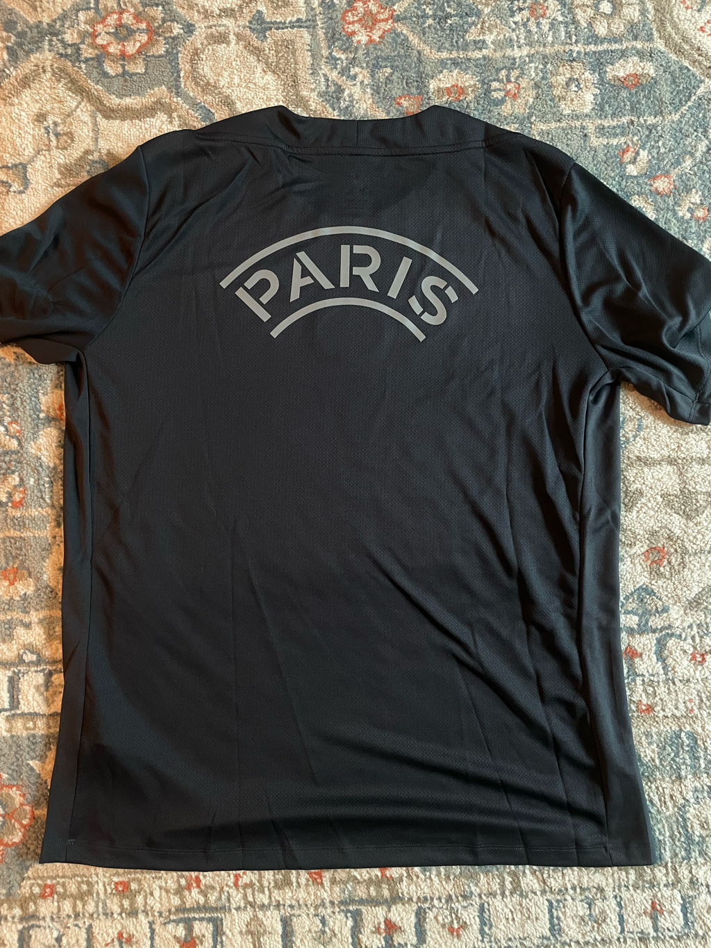 Jordan x Paris Saint-Germain Strike Fourth Dri-Fit Football Short Sleeve Top Off Noir Particle Grey (IB3645-045) (Non Marking Ver.) 착용 스타일 - 6