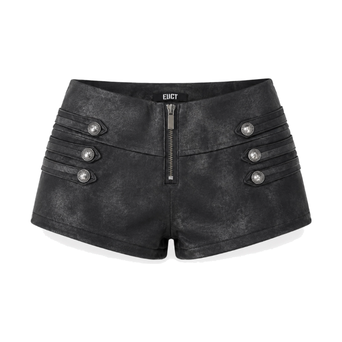 EU26SSPT16 EUCT Napoleon Leather Shorts - Black