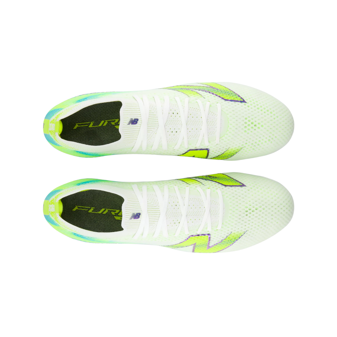 뉴발란스 퓨론 엘리트 FG v9 화이트 알칼리 그린 - 2E 와이드(New Balance Furon Elite FG v9 White Alkaline Green - 2E Wide) - 2