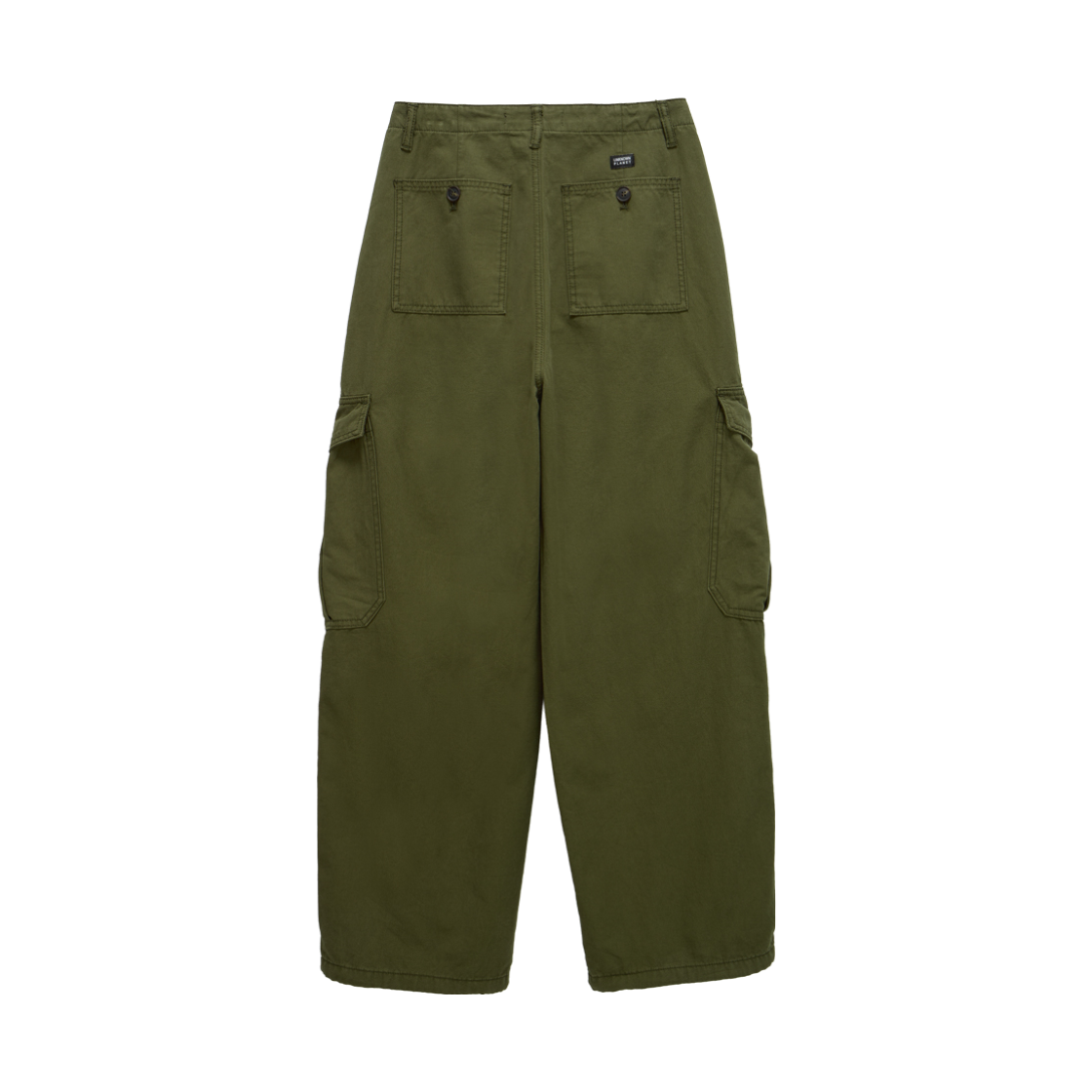 언노운플라넷 턱주름 와이드 스트링 카고 면팬츠 카키(UNKNOWN PLANET Wide String Cargo Pants with Pleats in Khaki) - 2