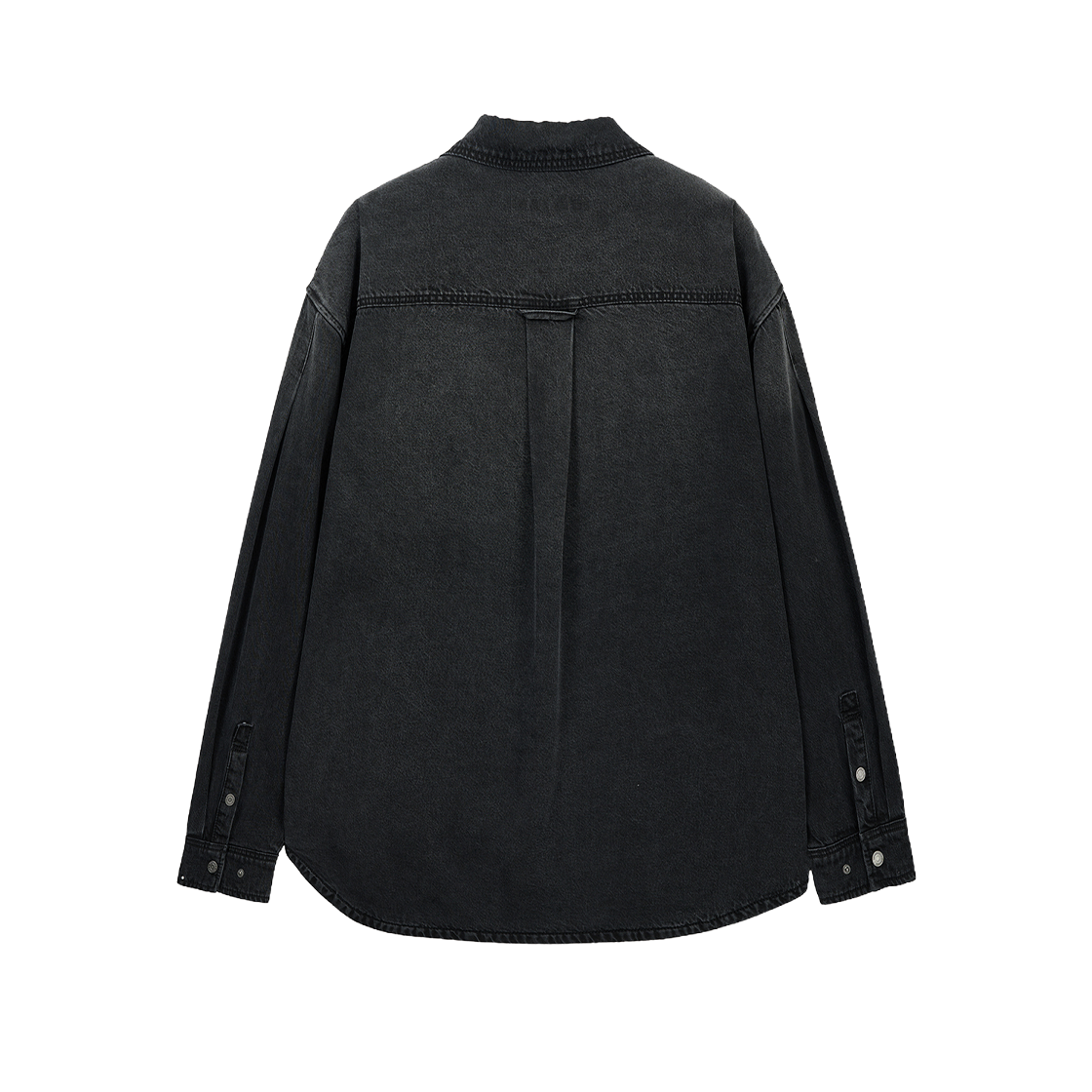 지오송지오 어시매트릭 텐셀 데님 셔츠 블랙 ZI2SH231BK(ZIOSONGZIO Asymmetric Tencel Denim Shirt Black) - 2