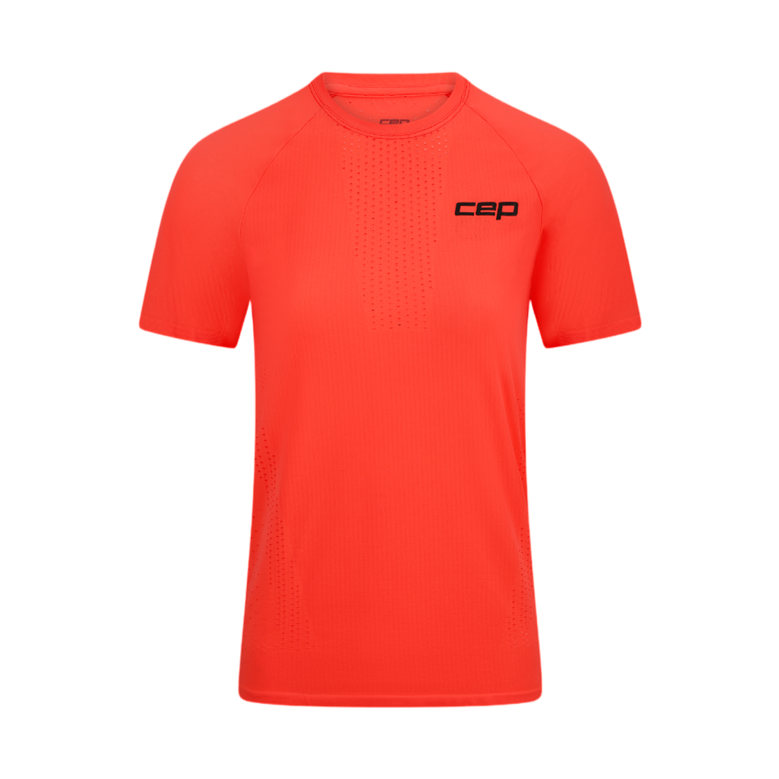 (W) CEP 코어 런 울트라라이트 셔츠 숏슬리브 네온 코랄((W) CEP Core Run Ultralight Shirt Short Sleeve Neon Coral)