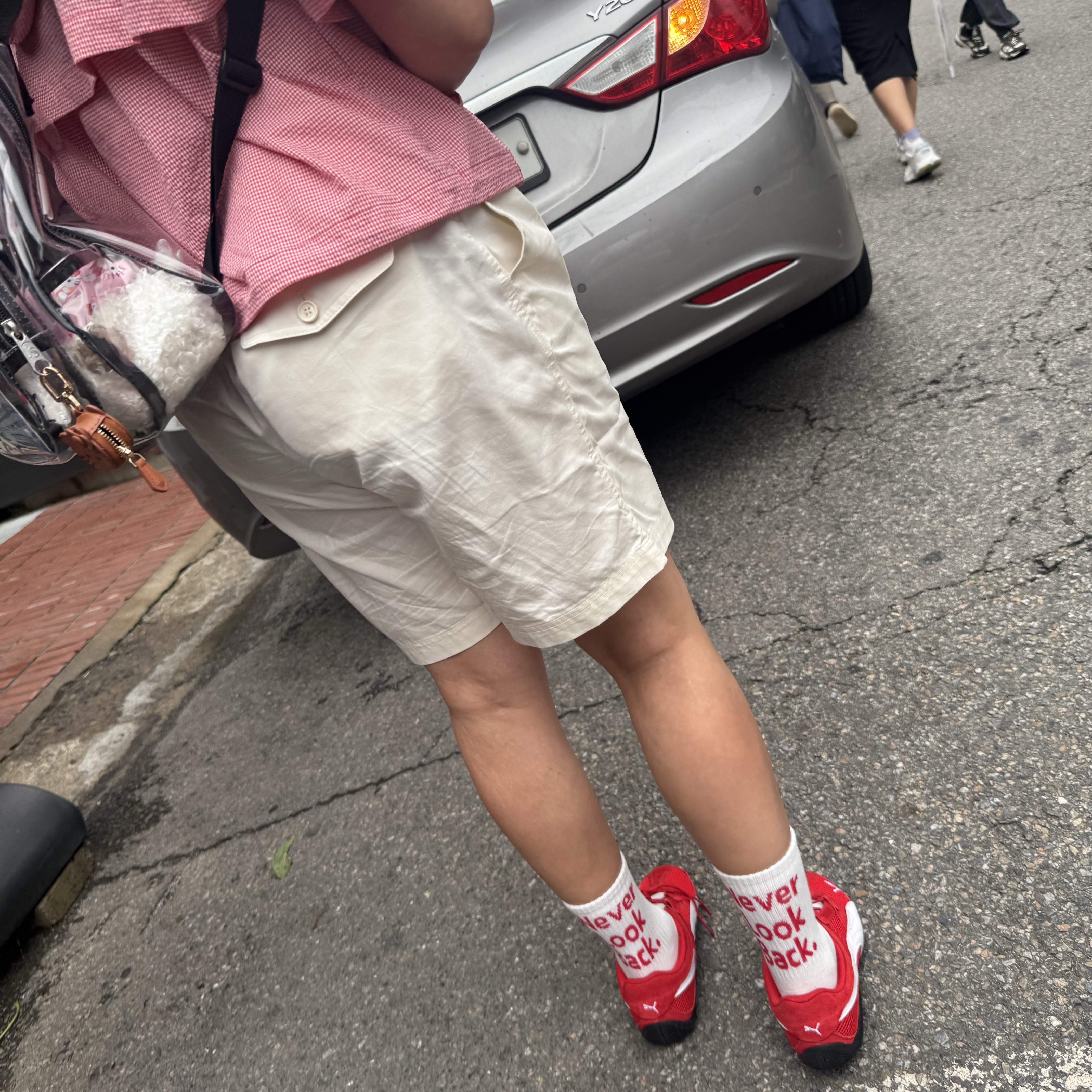 Jansport Clear Mini Pack Clear, (W) Puma Speedcat Go For All Time Red Puma White 착용 스타일 - 2
