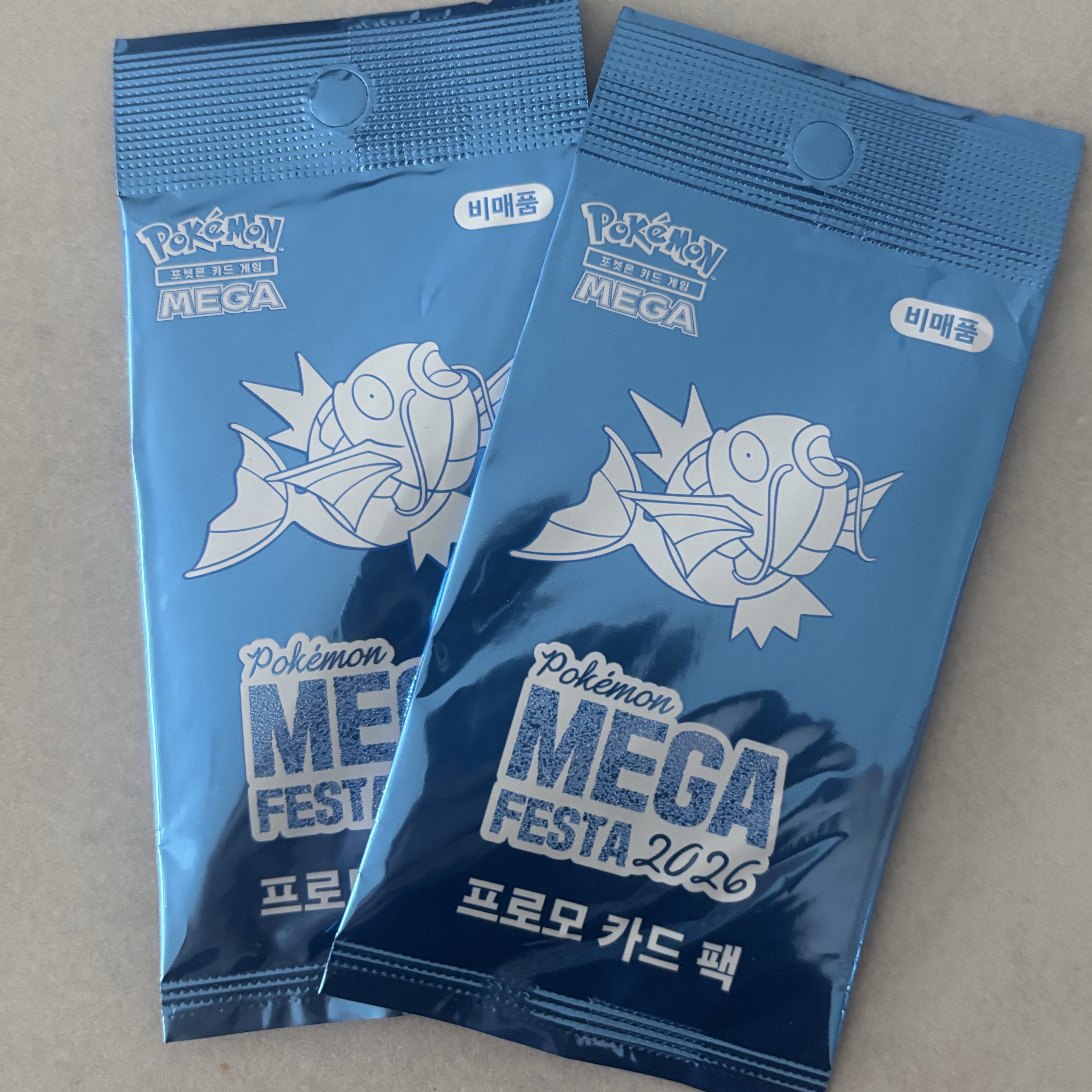Pokemon TCG Mega Festa 2026 Promo Card Magikarp 착용 스타일
