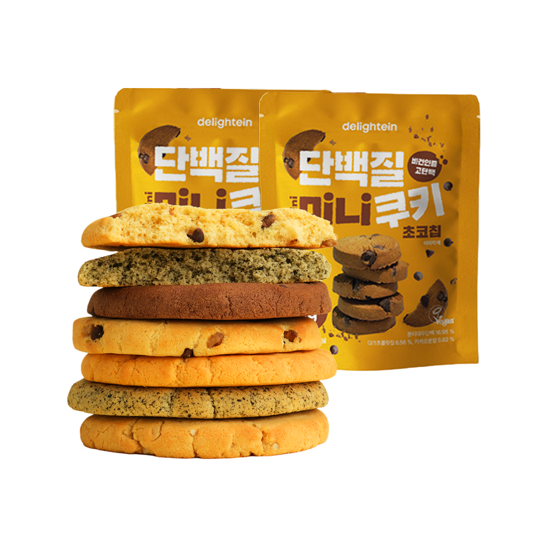 [KREAM 단독] 딜라이틴 BEST 단백질 식단 7종 세트 (쿠키 5종 + 미니쿠키 2개)([KREAM 단독] Delightein Best Protein 7ea Set (5 Cookies + 2 Mini Cookies)) - 1