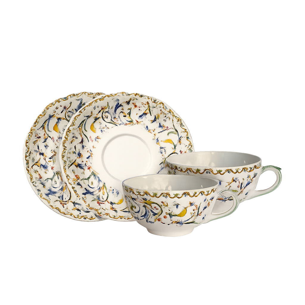 지앙 토스카나 블랙퍼스트 잔 2인조 세트 (300ml)(Gien Toscana Breakfast Cup Set for Two (300 ml))