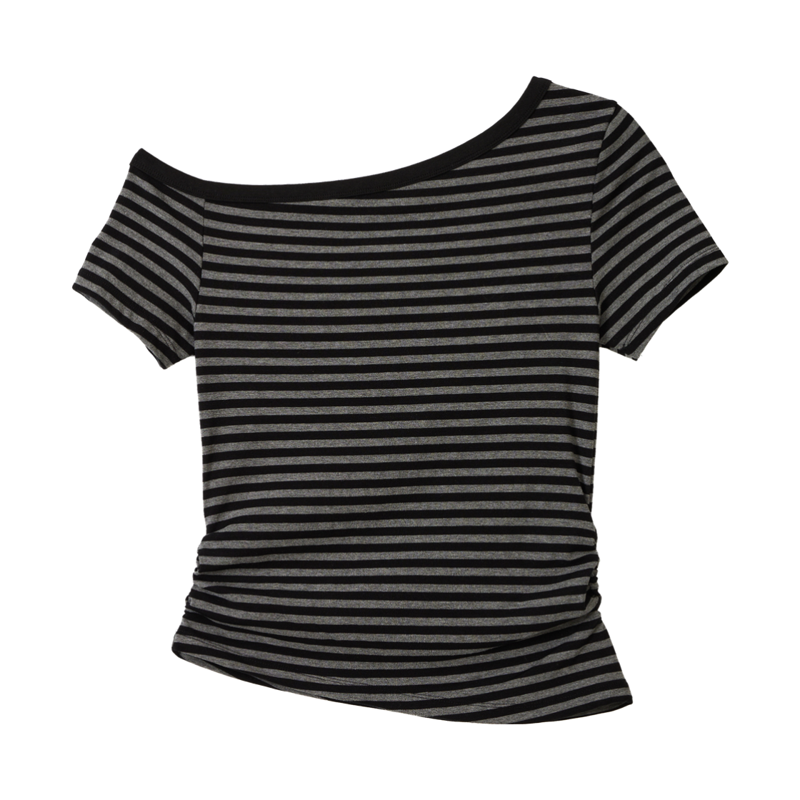 언노운플라넷 오프숄더 스타 스트라이프 슬림 티셔츠(UNKNOWN PLANET Off-shoulder star stripe slim t-shirt) - 2