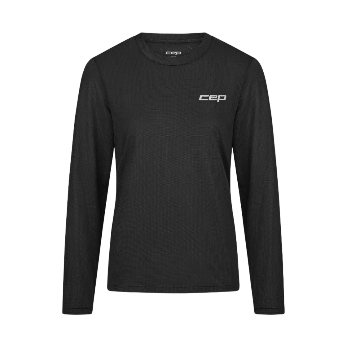 (W) CEP 코어 런 셔츠 롱슬리브 블랙((W) CEP Core Run Shirt Long Sleeve Black)