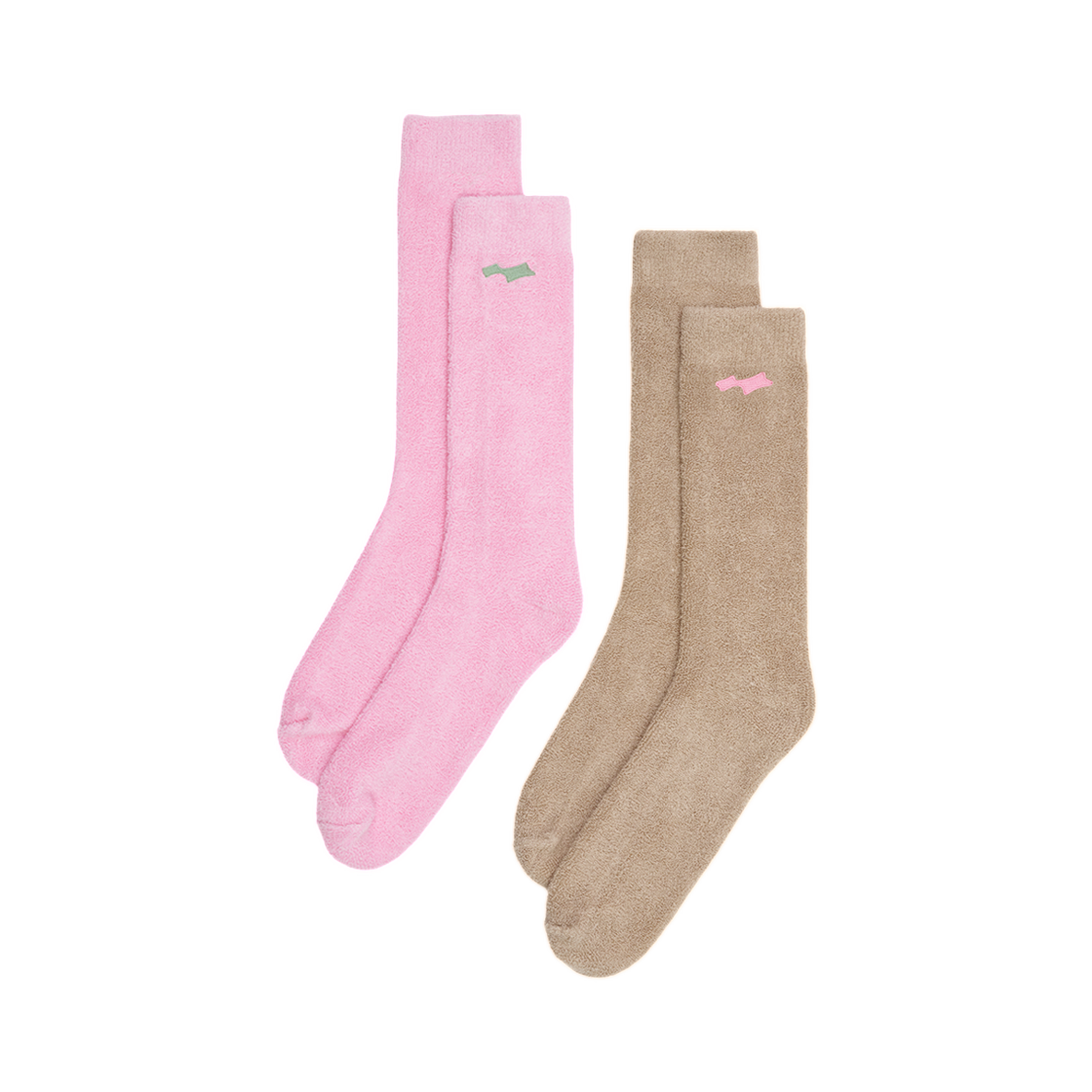 스카이라크 씬 루프 삭스 클라우디 핑크 커피 (2개입)(SKYLRK Thin Loop Sock Cloudy Pink Coffee (2 Pack))